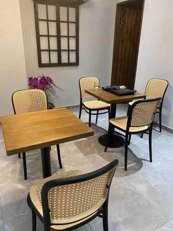 Elegant Plastic Rattan Dining Chairs
