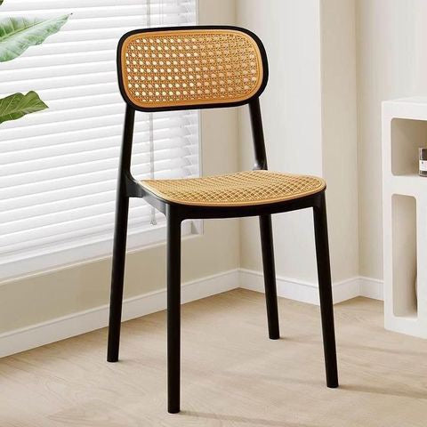 Elegant Plastic Rattan Dining Chairs