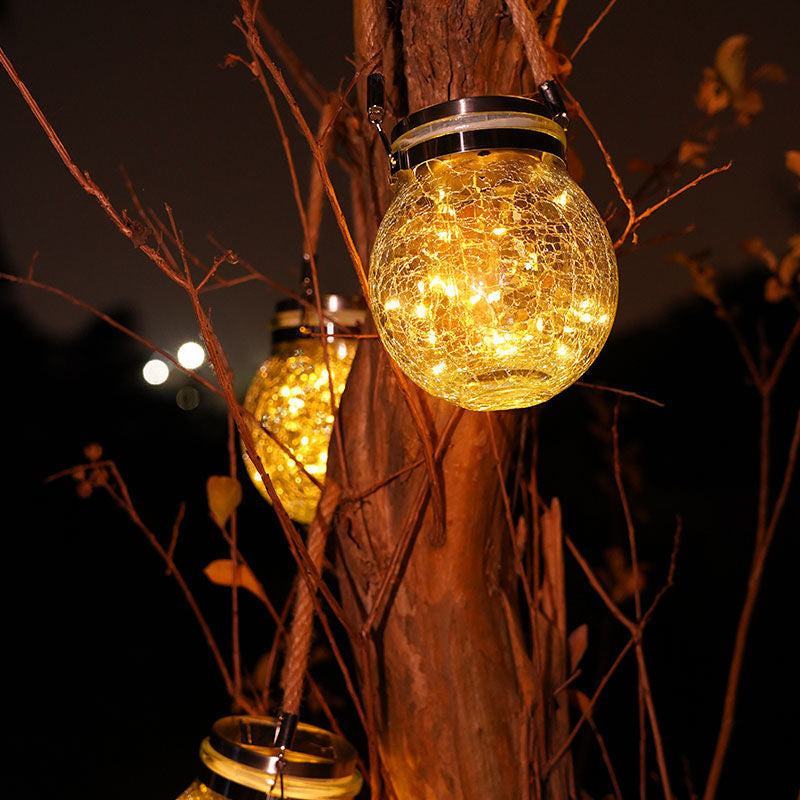 Solar Crack Pattern Hanging Light