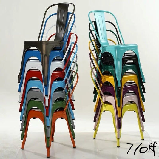 Vibrant Stackable Metal Dining Chairs